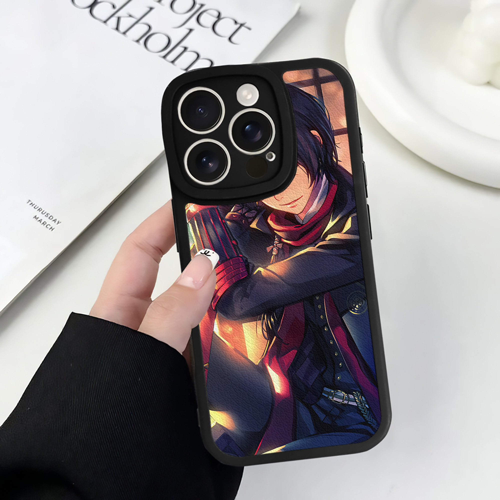 （画像用） 刀剣乱舞 Touken Ranbu 【iPhone 16シリーズ対応】シリコンスマホケース（レザー調） 材質：シリコン